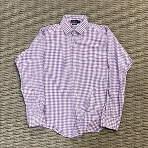 Polo by Ralph Lauren: Men's Lavender Checkered Shirt- Long Sleeve